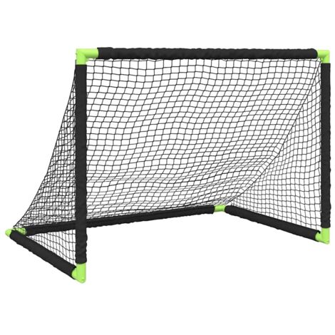 But de football pour enfants pliable noir 90x64x64 cm CFW891761