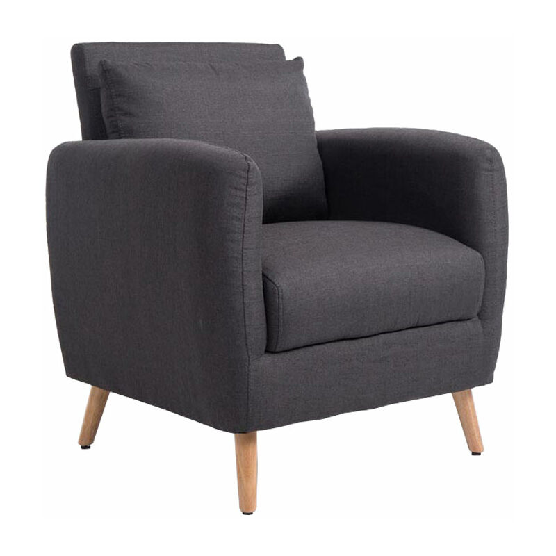 

CLP - Sillón De Salón Tilgard En Tela Gris oscuro