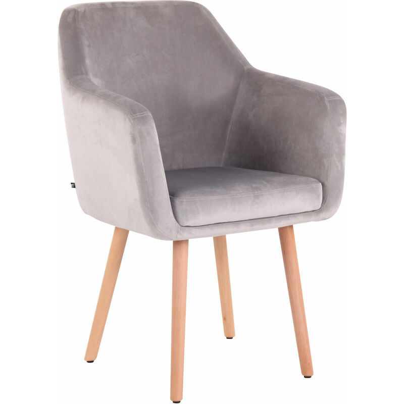 

CLP - Silla De Salón Utrecht En Terciopelo Gris Natural
