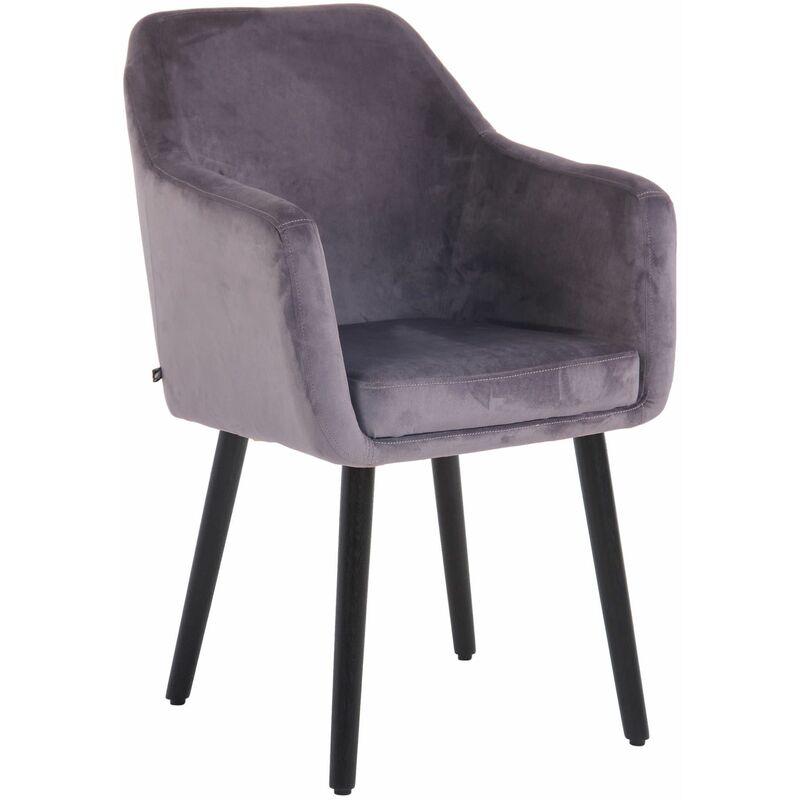 

CLP - Silla De Salón Utrecht En Terciopelo Gris oscuro Negro (roble)