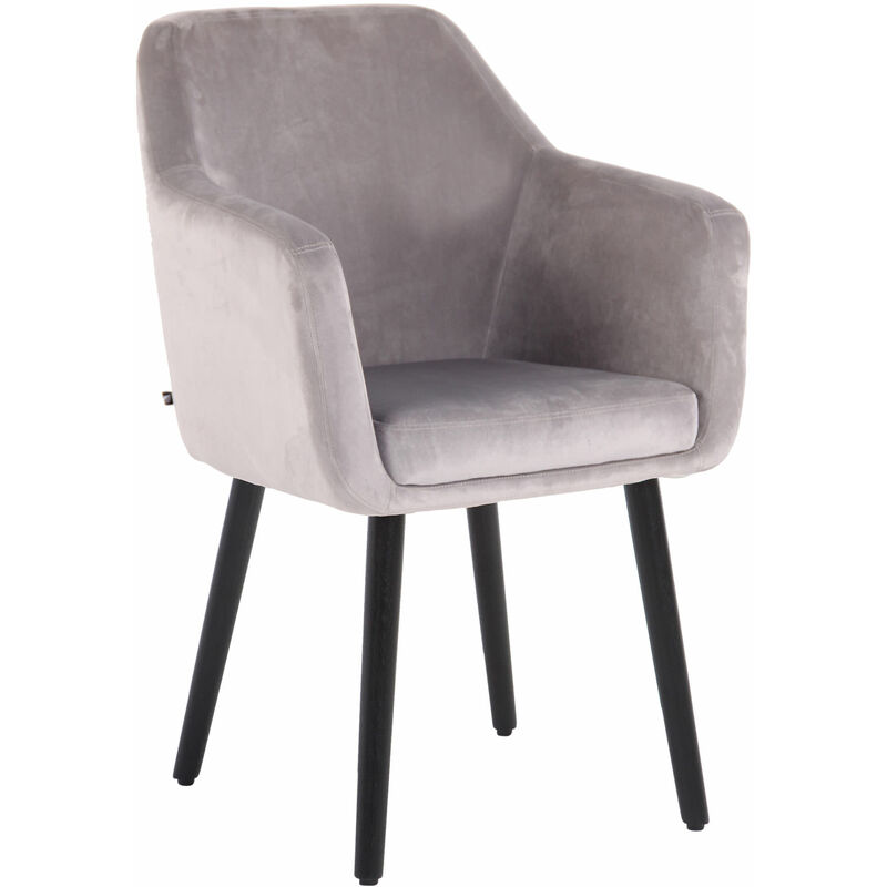 

CLP - Silla De Salón Utrecht En Terciopelo Gris Negro (roble)