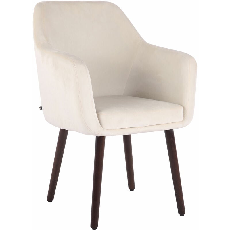 

CLP - Silla De Salón Utrecht En Terciopelo Crema Nogal (roble)