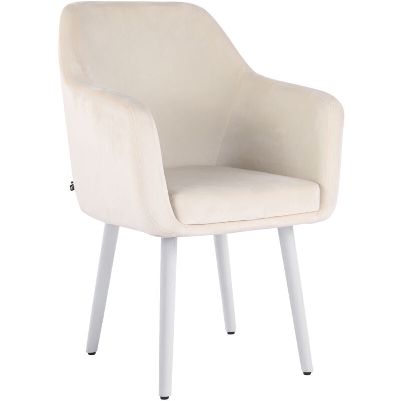 

Silla De Salón Utrecht En Terciopelo Crema Blanco (roble)