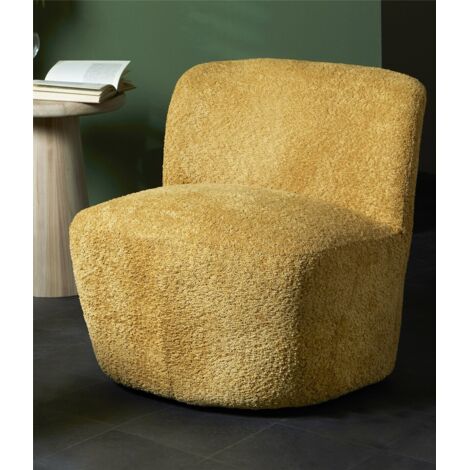 Butaca Freed Rizo Suave Mostaza 64X75X64 Cms