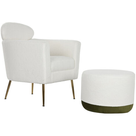Butaca Set 2 Madera Poliester 74X76X82 Reposapies