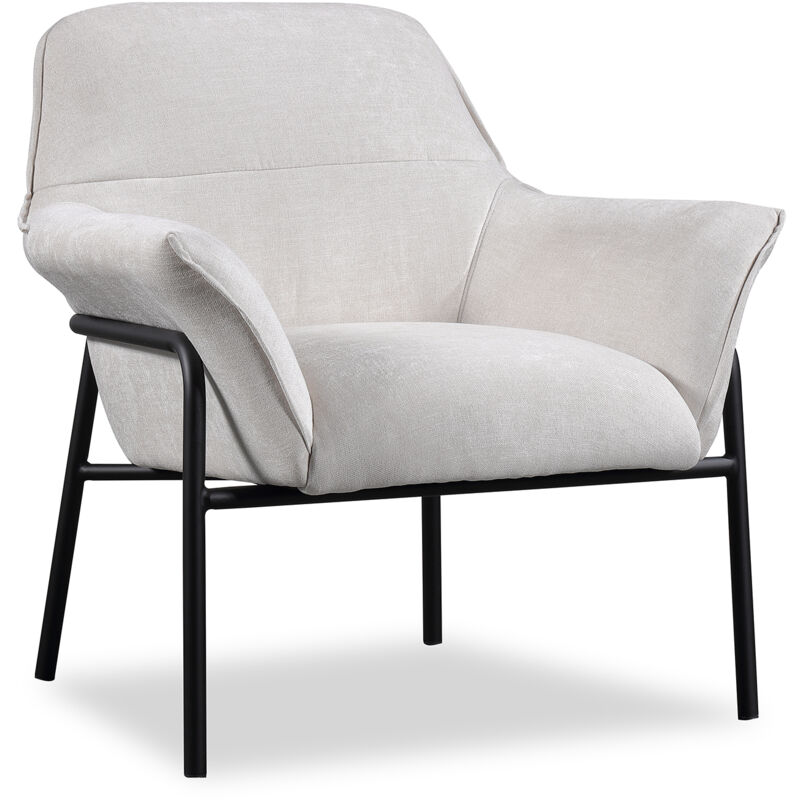 

Butaca Tapizada Beige Udine Pärumm 80x84x90,5 cm con Patas de Metal