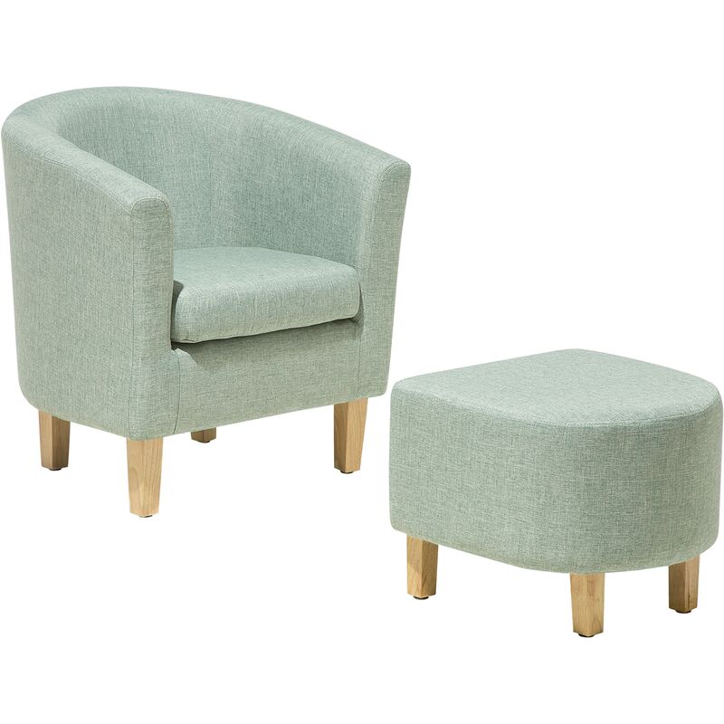 

Sillón verde con reposapiés HOLDEN