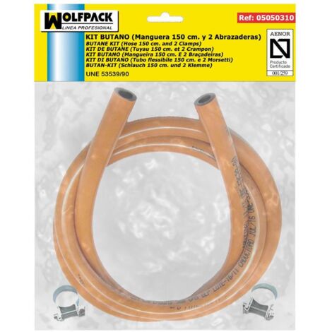 Butan-Kit (1,5-Meter-Schlauch mit 2 Klemmen)