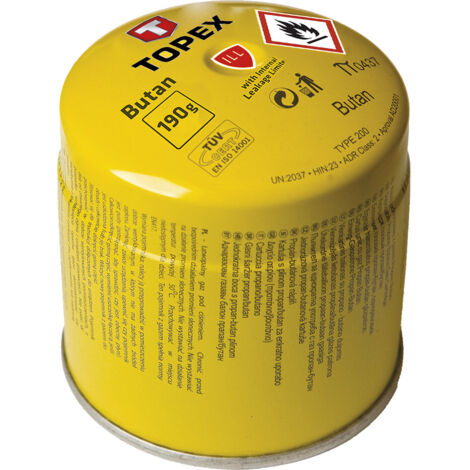 Butangaskartusche, 190 g, Gasauslasssperrsystem