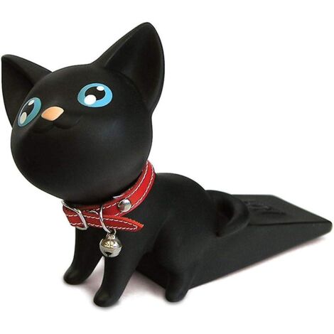 bute De Porte - (noir) Cale De Porte Pour Enfants Chat Mignon - Bute De Porte De Scurit Anti-drapante Et Anti-rayures Pour Toutes Les Surfaces De