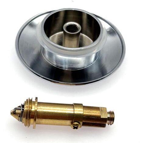 Butée à ressort en métal chromé de 66 mm pour lavabos de salle de bain - Crezuo