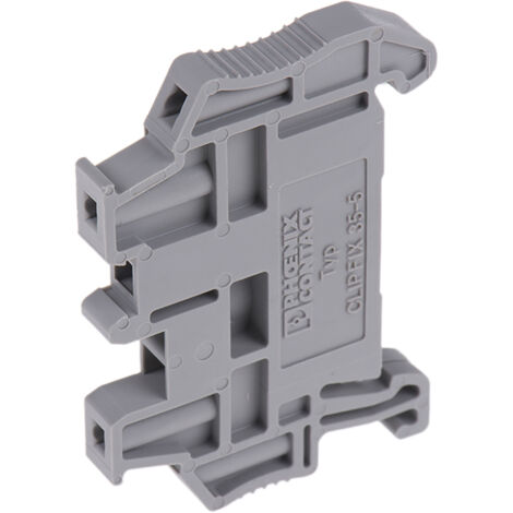 Butée d&146arrêt Phoenix Contact, série CLIPFIX 35-5 V0 pour Rail DIN NS 35/15, rail DIN NS 35/7.5 , fbs5, fbs6, klm2, ( Prix pour 1 )