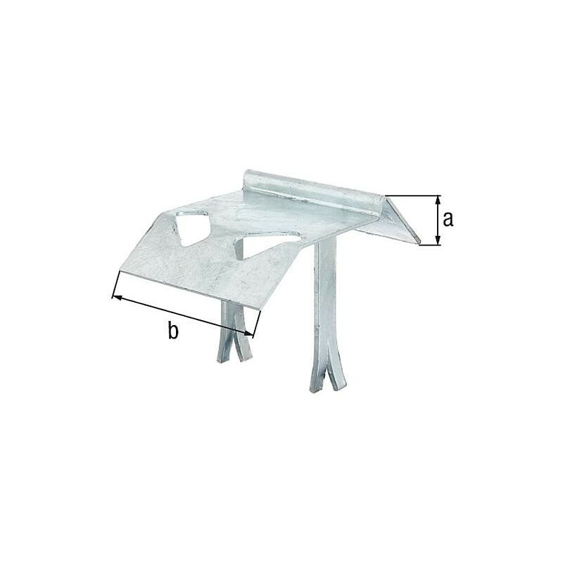 GAH - Sabot de portail à sceller, 125 avec crochet galvanisé a chaud