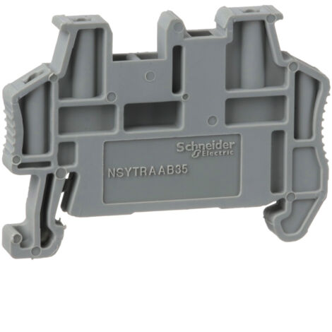 Butée d'arrêt à visser sur rail DIN 35mm - largeur 95mm - marquable - NSYTRAAB35