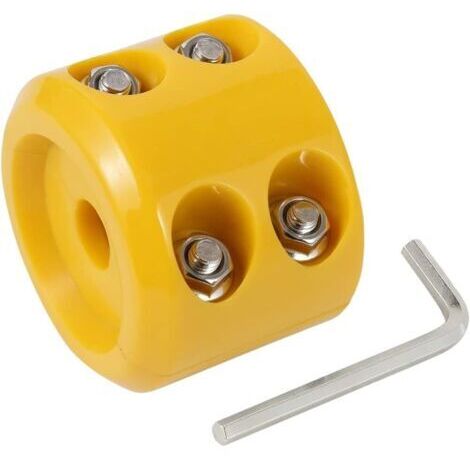 Butée de câble de treuil en caoutchouc pour camion UTV pour VTT – Économiseur de crochet pour câble et protection du moteur de treuil, compatible avec les systèmes de treuil automobile (jaune)
