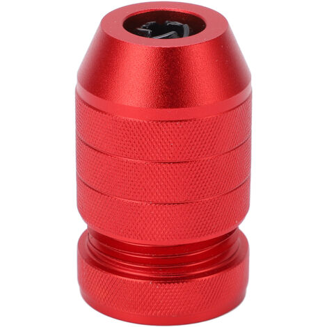 Butée de perçage réglable en alliage d'aluminium avec anneau intérieur en nylon antidérapant rouge pour le travail du bois, compatible avec les forets de 6 à 11 mm (0,24 à 0,43 po).