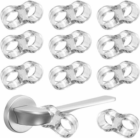 Butée de Porte, 10 Pièces Arret de Porte Cale Porte Protection Poignee Porte Stop Porte Non Toxique Transparent pour Poignée de Porte, Protéger le Mur