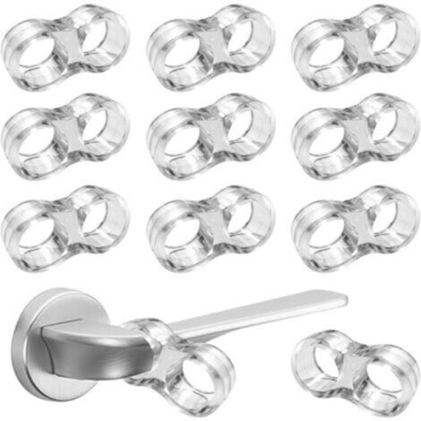 Butée de Porte, 10 Pièces Arret de Porte Cale Porte Protection Poignee Porte Stop Porte Non Toxique Transparent pour Poignée de Porte, Protéger le Mur