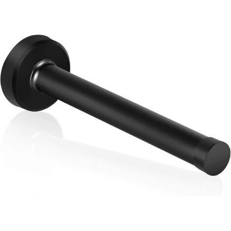 Butée de porte, 150 mm de long, butée de porte noire, butée de porte murale moderne, butée de porte robuste en acier inoxydable