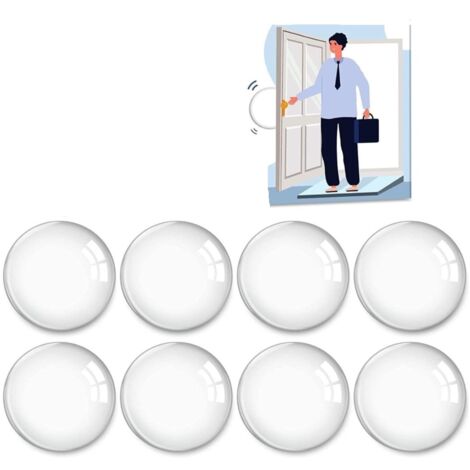 Butée de porte adhésive transparente, 8pcs butée de porte murale butée de porte transparente, butée de porte murale, pare-chocs de porte d'armoire, amortisseur de porte d'armoire, butée en caoutchouc 