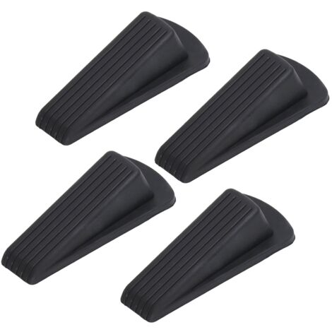 Butée de porte antidérapante 4 pièces pour sols durs, portes lourdes et vitrées, fixation durable