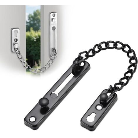 Butée de porte antivol, chaîne de sécurité pour porte, verrou de sécurité pour porte, chaîne de sécurité antivol pour porte.-AquaForge