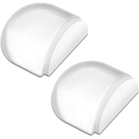 Butée de porte autocollante pour la protection des murs, butée de porte pour meuble mural, verre miroir, transparent, 2 pièces (4,23,92,3 cm)