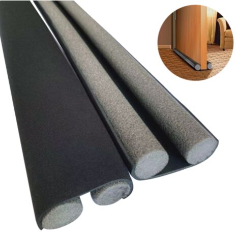 Butée de porte double, bande d'étanchéité sous la porte, bloque le bruit pour l'isolation et l'insonorisation des portes, longueur réglable de 106,7 cm, convient pour les portes intérieures avec un es