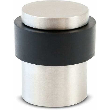 Butée de porte en acier Inoxydable - Butoir de porte sol - Entretoise pour une fixation au sol - Ø : 3,5 cm, hauteur : 4 cm.--Lefou