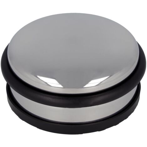 Butée de porte en acier inoxydable  Ronde d'un poids de 1,2 kg  ⌀ 10 cm, hauteur 4 cm  E-19001 00