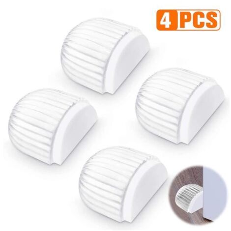 Butée De Porte en Silicone Transparent - Arrêts de Portes Bébé Adhesives - Protection de Murs - 4PCS