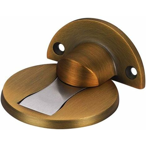 Butée de Porte Magnétique en Acier Inoxydable 304, Butée de Sourdine Soft-Catch en Métal Brossé, Support de Porte de Bureau de Restaurant d'hôtel à la Maison Door Stop-Laiton Jaune