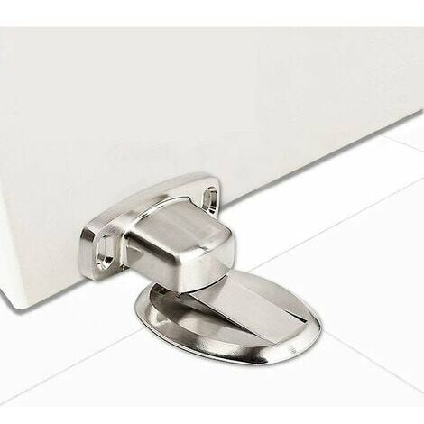 Butée de porte magnétique magnétique butée de porte solide et robuste, vis revêtements de sol auto-adhésifs - argent