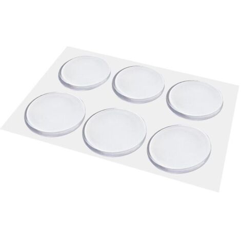 Butée de porte murale, lot de 6 butées de porte adhésives en silicone transparent avec butée puissante pour portes de placard, de cuisine, de salle de bain et de bureau.