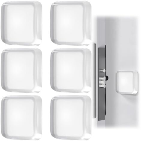 Butée de Porte Murale, Transparent Butoir de Porte, 6 Pièces Silicone Tampon Porte, Adhésives, Réutilisable, 42mm, Arrêts De Portes,pour Portes De Placard, Cuisine, Salle de Bain, Bureau
