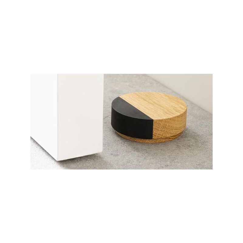 Viefe - Butée de porte puk - talla Noyer naturel