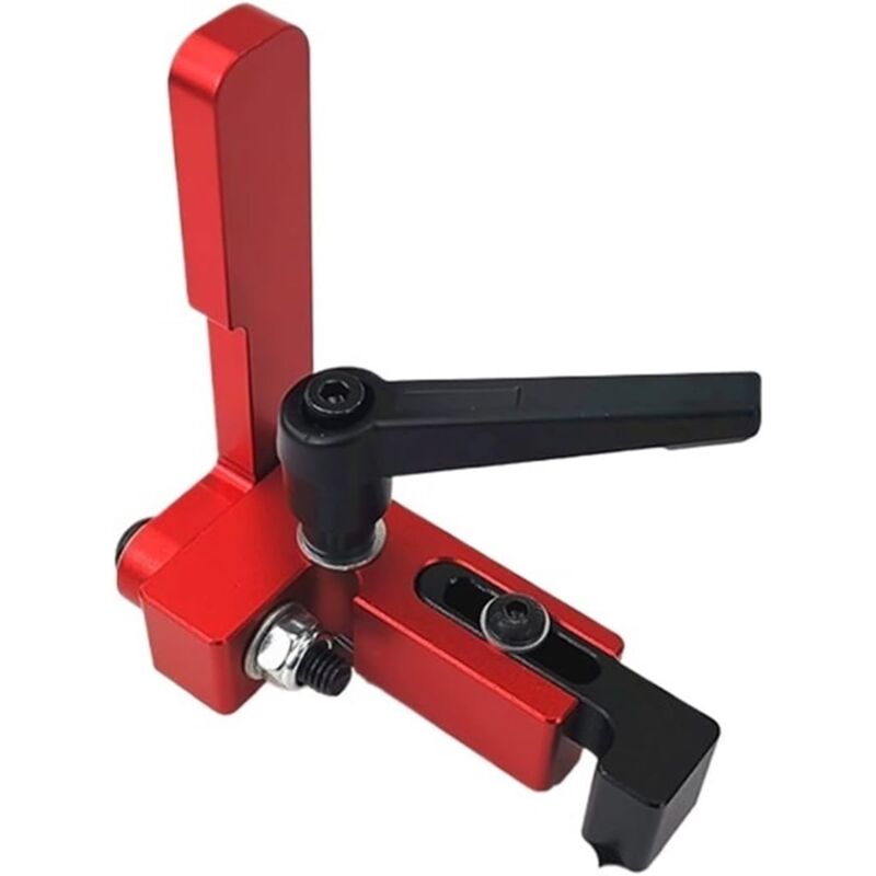 Butée de rail à onglet standard de type 75 pour menuiserie, butée de positionnement de menuiserie, outils de bricolage de menuiserie en aluminium