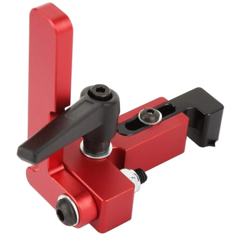 Jusch - Butée de Rail d'onglet - Outil de Travail du Bois de Type 75 en Acier allié Butée de Rail d'onglet Dispositif de Limite de Longueur précise