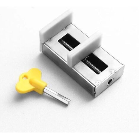Butée de verrouillage de fenêtre de porte coulissante épaisse réglable, sécurité antivol, sécurité enfant, rails libres en plastique, acier et aluminium, limite de fenêtre, porte antidérapante.