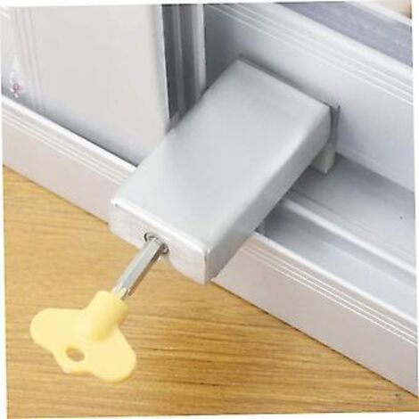 Butée de verrouillage de porte réglable, sécurité coulissante, verrou de sécurité, rails en plastique et aluminium, loquets de porte et fenêtre antidérapants limités