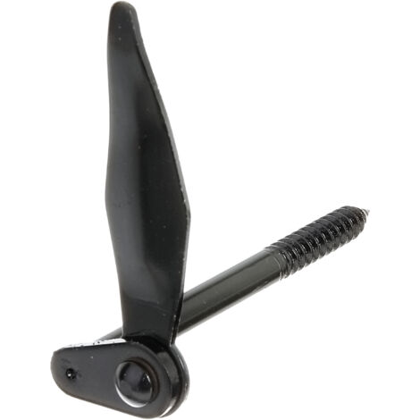 Butée de volet Marseillaise à visser – acier laqué noir – longueur 130 mm – pour volets jusqu'à 60 mm d'épaisseur – Alberts
