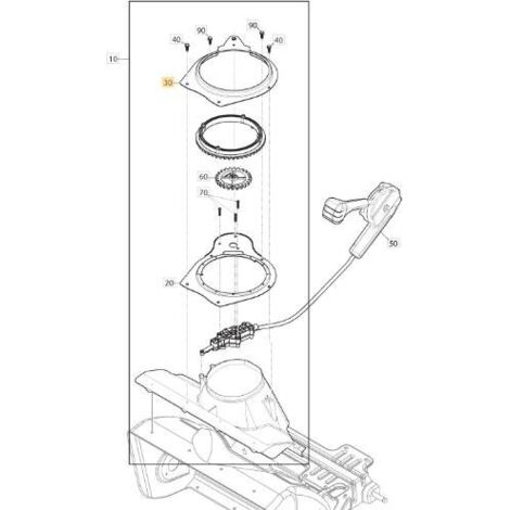 BUTÉE D'ENGRENAGE À GLISSIÈRE ORIGINALE STIGA - 1812-2571-01