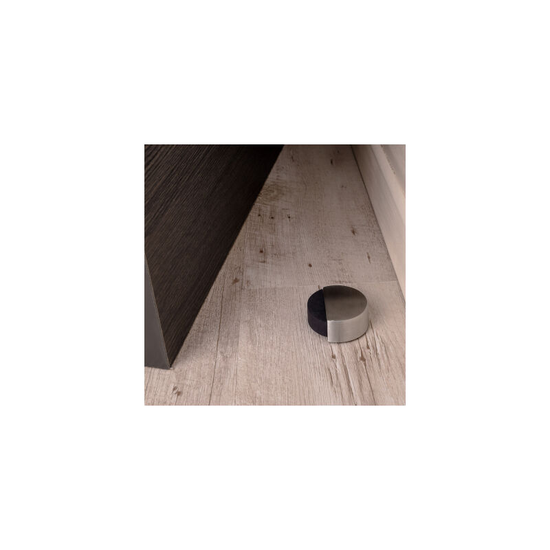 Butée ou butoir de porte en zamak finition Nickel mat, ECLIPSE Butée ou butoir de porte en zamak finition Nickel mat, ECLIPSE