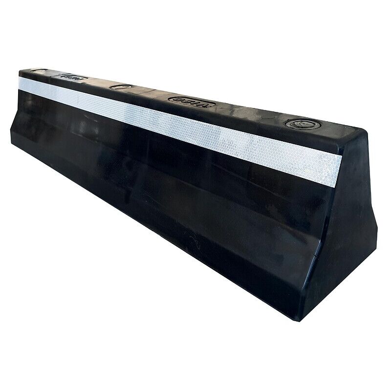 Butée poids lourds et chariots avec bandes réfléchissantes longueur 1m hauteur et largeur 20cm - viso