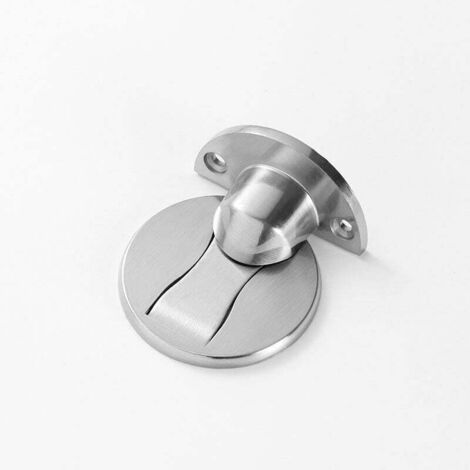 Butée Porte Magnétique,Butée Porte Support Loquet Butoir Porte Métal,304 Acier Inoxydable Résistant（1pcs，acier brossé）,120g