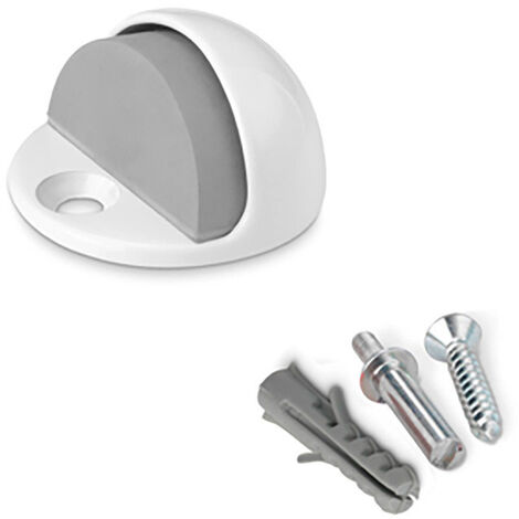 Butée Porte Métallique Blanche Protection Murale Et Porte Robuste - Inofix