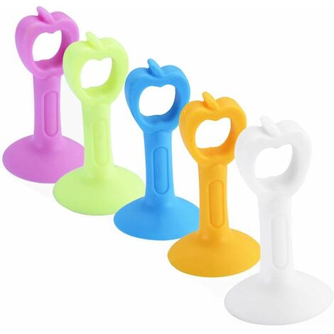 Butée Porte Silicone Anti-Collision Poignée Murale Protecteur Arrêts Portes pour murs et meubles Protection anti-bruit Crash Pads Protector 5pièces——Adélala