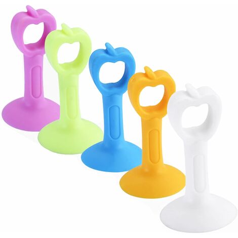 Butée Porte Silicone Anti-Collision Poignée Murale Protecteur Arrêts Portes pour murs et meubles Protection anti-bruit Crash Pads Protector 5pièces——VEBTles