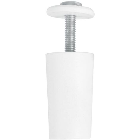 Butée pour volets roulants, en plastique, blanc, amortisseur avec vis M5 antirouille et rondelle extérieure, résistante aux intempéries, longueur : 40 mm