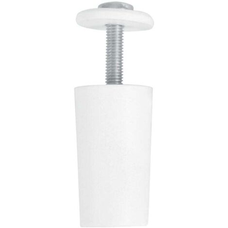 Butée Ulisem pour volets roulants, plastique, blanc, amortisseur avec vis M5 inoxydable et disque extérieur, résistant aux intempéries, longueur : 40 mm